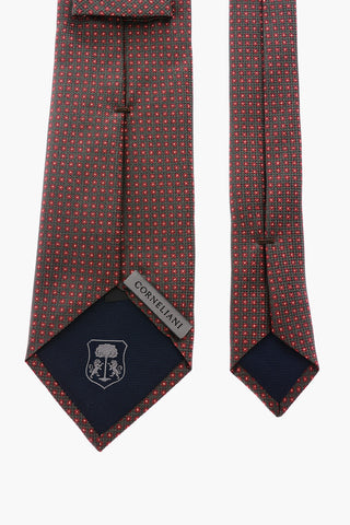 polka dots silk tie