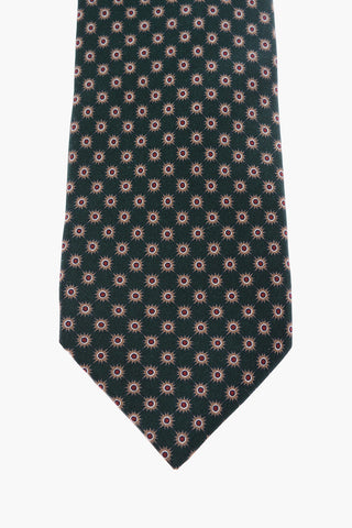 patterned silk tie