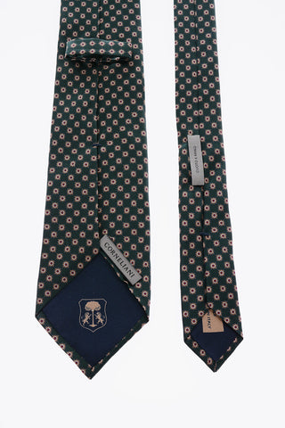 patterned silk tie