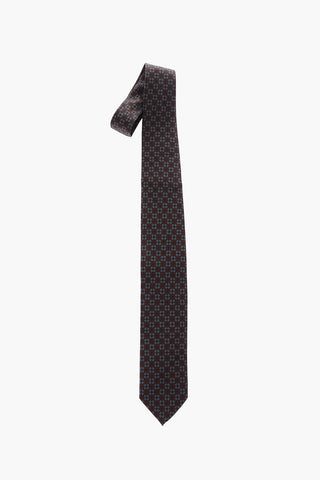 floral-patterned silk tie
