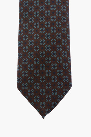 floral-patterned silk tie