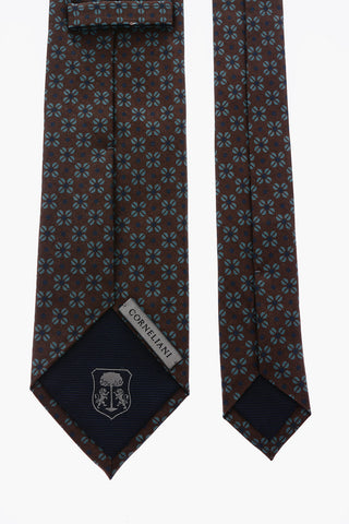 floral-patterned silk tie