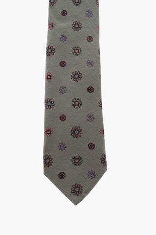 CC COLLECTION Floral Patterned Silk Tie