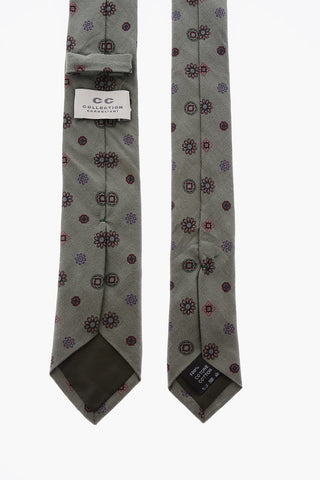 CC COLLECTION Floral Patterned Silk Tie
