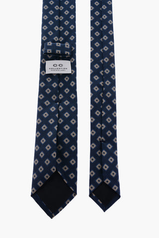 CC COLLECTION Cravatta motivo geometrico in lana