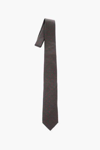 polka dots silk tie