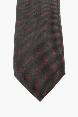 polka dots silk tie