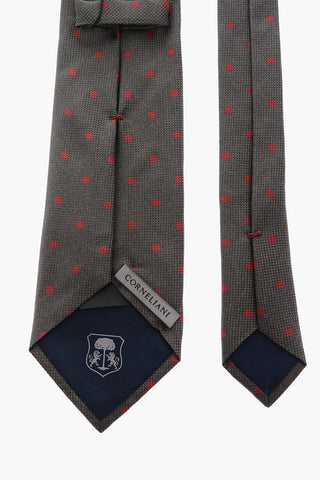 polka dots silk tie