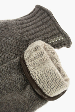 Cashmere Gloves with Soft Leather Trimmings