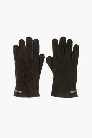 Suede Leather Gloves with Cashmere lining