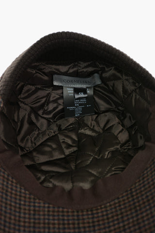 Virgin Wool Cap with Pincheck Pattern