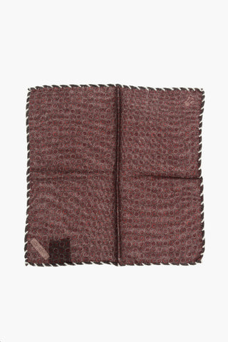 Wool Pocket Square with Geometric Pattern