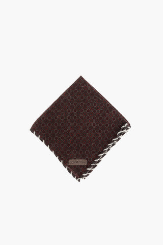 Wool Pocket Square with Geometric Pattern