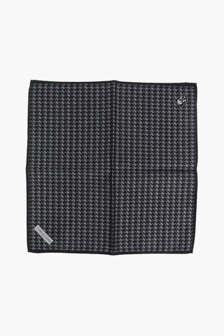 Silk PANAMA Pocket Square with Houndstooth Pattern