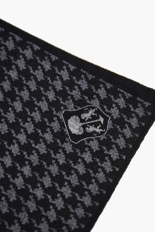 Silk PANAMA Pocket Square with Houndstooth Pattern