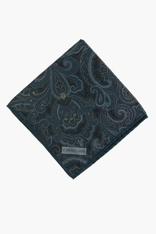 Silk Pocket Square with Paisley Pattern