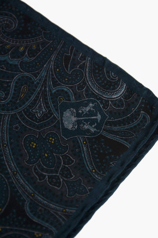 Silk Pocket Square with Paisley Pattern