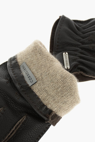 Guanti in Pelle con Fodera in Cashmere