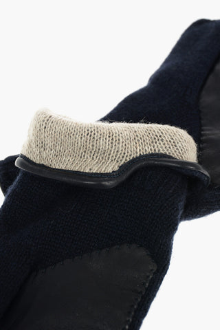 Cashmere Gloves with Soft Leather Trimmings