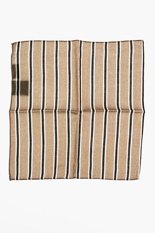 Wool Pocket Square with Bengal Stripes Pattern