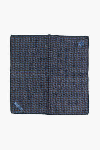 Silk Pocket Square with Houndstooth Pattern
