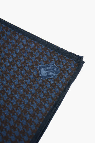 Silk Pocket Square with Houndstooth Pattern