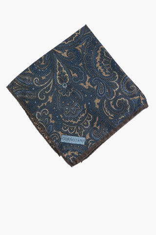 Silk Pocket Square with Paisley Pattern
