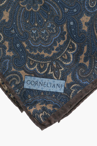Silk Pocket Square with Paisley Pattern