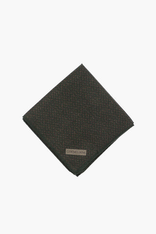 Silk Pocket Square with Geometric Pattern