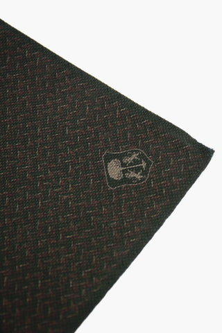 Silk Pocket Square with Geometric Pattern