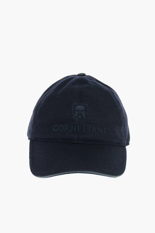 Virgin Wool Cap with Embroidered Lettering Logo