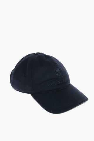 Virgin Wool Cap with Embroidered Lettering Logo
