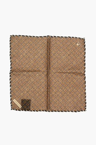 Wool Pocket Square with Geometric Pattern