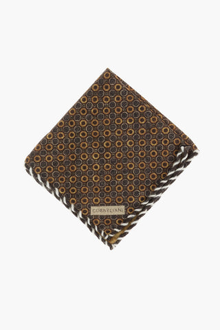 Wool Pocket Square with Geometric Pattern