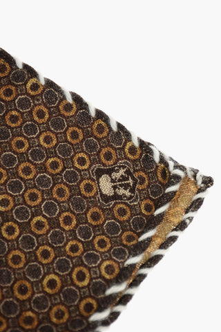 Wool Pocket Square with Geometric Pattern