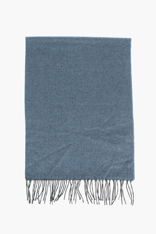 Silk Cashmere Scarf with Embroidered logo