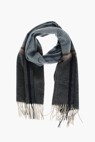 Sciarpa in Cashmere con Logo Ricamato