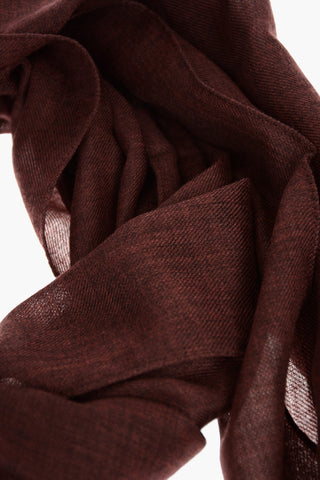 Cashmere Scarf with Embroidered Logo