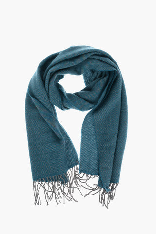 Sciarpa in Cashmere con Motivo Herringbone