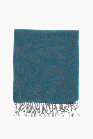 Sciarpa in Cashmere con Motivo Herringbone
