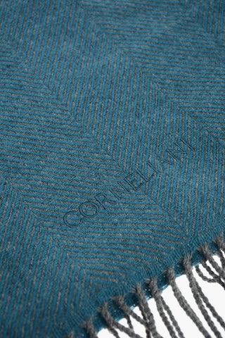 Sciarpa in Cashmere con Motivo Herringbone