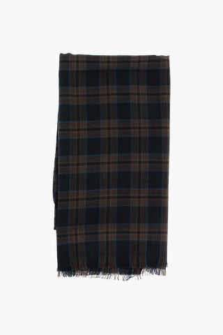 Sciarpa in Cashmere con Fantasia Plaid