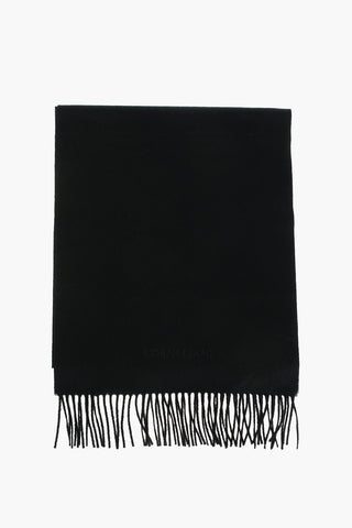 Sciarpa in Cashmere con Logo Ricamato
