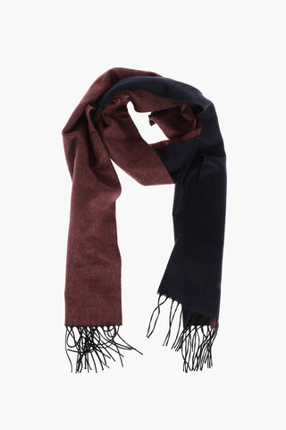 Cashmere Silk Scarf with Embroidered Logo