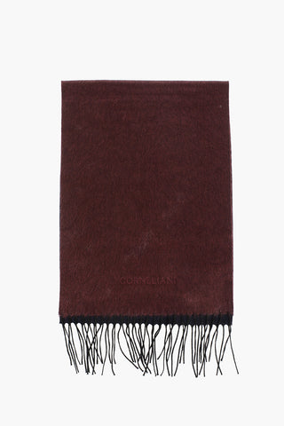 Cashmere Silk Scarf with Embroidered Logo
