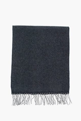 Sciarpa in Cashmere con Motivo Herringbone