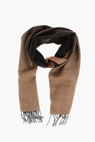 Cashmere Silk Scarf with Embroidered Logo