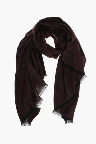 Sciarpa in Cashmere e Seta con Logo