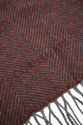 Cashmere Scarf with Herringbone Pattern