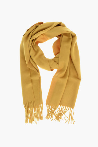Cashmere Scarf with Embroidered Logo